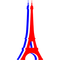 Kaz_Creations Deco Eiffel Tower Colours Paris - zdarma png animovaný GIF