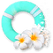 Cluster.Summer.Teal.White.Orange - Free PNG Animated GIF