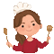 Little Girl Cooking - GIF animasi gratis GIF animasi