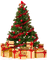 Christmas tree and presents sunshine3