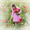 child girl tulips field enfant fillette champ tulipe🌷🌷s