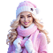 winter woman pink milla1959 - Δωρεάν κινούμενο GIF κινούμενο GIF