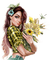 Woman. Flowers. Leila - GIF animé gratuit