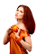 Женщина в  оранжевом - Zdarma animovaný GIF