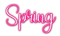 Spring.Text.Neon.Pink - By KittyKatLuv65 - png gratis GIF animasi