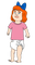 Redhead baby girl in pink shirt 2 - PNG gratuit GIF animé