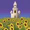 Sunflowers and Castle - png grátis Gif Animado