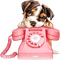 soave valentine animals deco  dog phone - png gratuito GIF animata
