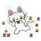 silly cat drawing - png gratuito GIF animata