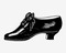 Vintage female shoes black souliers zapatos - PNG gratuit GIF animé