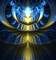 Rena blue gold blau Fantasy Hintergrund - zadarmo png animovaný GIF