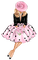 Femme fashion , aquarelle, fleur, Orabel - gratis png animerad GIF