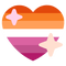 Lesbian pride heart emoji - gratis png geanimeerde GIF