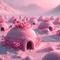 Pink Igloos with Lilies - Free PNG Animated GIF