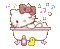 Hello kitty bain bath cute mignon kawaii gif - Free animated GIF Animated GIF