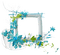 Frame  Fleur Bleu Vert Déco:) - 免费PNG 动画 GIF