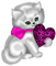 Kaz_Creations Valentine Deco Love Cute Cat Kitten - gratis png geanimeerde GIF