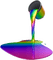 rainbow bucket graphic - zdarma png animovaný GIF