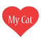 Kaz_Creations Text-Heart-Love-My-Cat - gratis png geanimeerde GIF