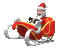Kaz_Creations Christmas Animated Santa On Sleigh - Free animated GIF Animated GIF