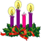 christmas candle wreath Advent3 - PNG gratuit GIF animé