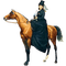 dama  caballo  vintage dubravka4 - Free PNG Animated GIF