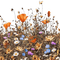 field with flowers spring - png grátis Gif Animado