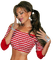 Woman Red White Silver Brown - Bogusia - kostenlos png Animiertes GIF