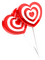 Lollipops.Hearts.White.Red - PNG gratuit GIF animé