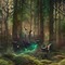 Pale Green Forest Background - png gratis GIF animasi
