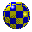 weird blue and yellow ball - Безплатен анимиран GIF анимиран GIF