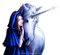 fantasy woman and unicorn nataliplus - kostenlos png Animiertes GIF