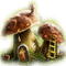 mushroom fairy house deco