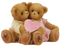 plush teddy couple - paintinglounge - ücretsiz png animasyonlu GIF