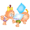 Kaz_Creations Cute Cartoon Babies Couple Friends - 免费PNG 动画 GIF
