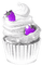 soave deco strawberry cup cake black white purple - PNG gratuit GIF animé