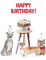 Happy Birthday, drei Hunde - nemokama png animuotas GIF