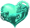Steampunk.Heart.Teal - kostenlos png Animiertes GIF