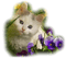 Chat et fleurs - 免费PNG 动画 GIF