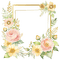 springtimes frame deco gold flowers spring - bezmaksas png animēts GIF