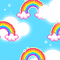 cute rainbow pixel art gif clouds cloud - Безплатен анимиран GIF анимиран GIF