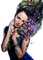 Женщина с цветами - png ฟรี GIF แบบเคลื่อนไหว