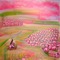 Pink Flower Field Background - бесплатно png анимированный гифка