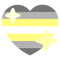 Demigender Pride heart emoji - png gratuito GIF animata