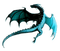 teal dragon by nataliplus - Free PNG Animated GIF