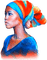 soave woman africa blue orange - Free PNG Animated GIF