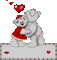 Kaz_Creations Deco Valentine Heart Love Creddy Teddy Bear Animated - GIF animado grátis Gif Animado