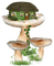 fairy green  home hause fantasy mushroom - zadarmo png animovaný GIF