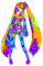 Rainbow Miku - δωρεάν png κινούμενο GIF