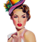 kikkapink vintage woman fashion hat - bezmaksas png animēts GIF